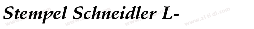 Stempel Schneidler L字体转换